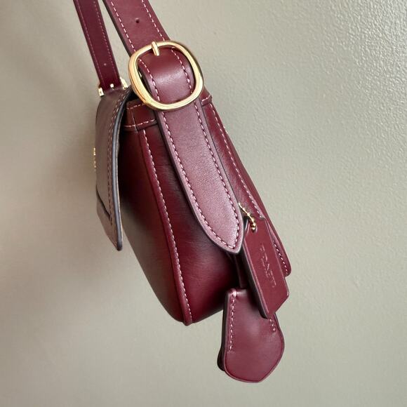 Coach Etta Small Flap Shoulder Bag CCV63 smooth leather/Im/Maroon - Picture 3 of 11